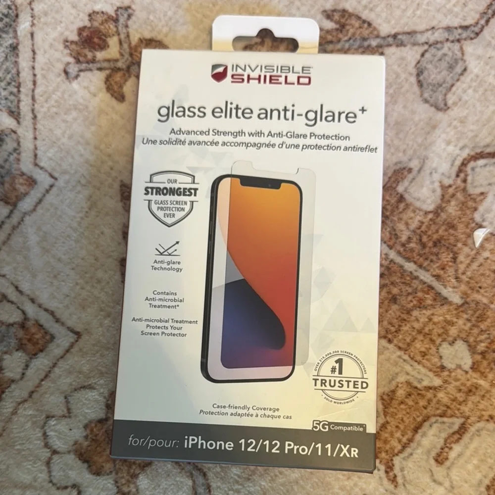Glass Elite Anti-Glare+ Screen Protector for iPhone 12/12 Pro/11/XR - Black